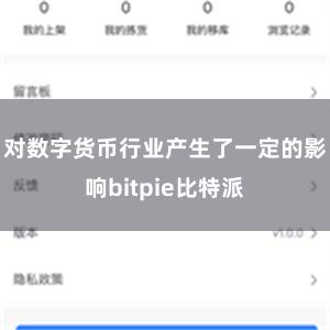   对数字货币行业产生了一定的影响bitpie比特派